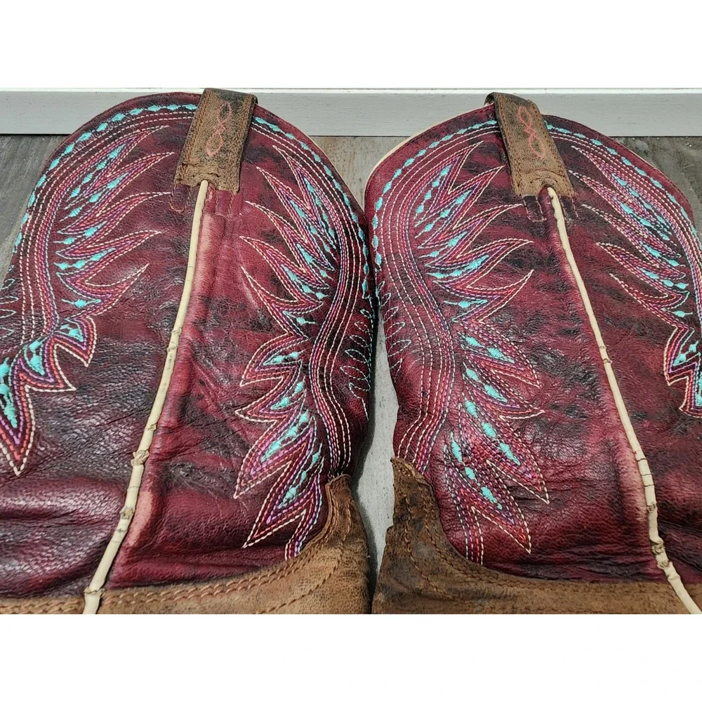 Ariat Kids Size 5 Brown Multicolored Vaquera Cowboy Western Boots  10023071
